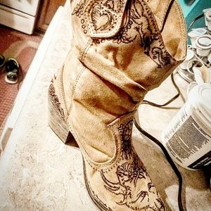 Rocket dog handmade boots in progress